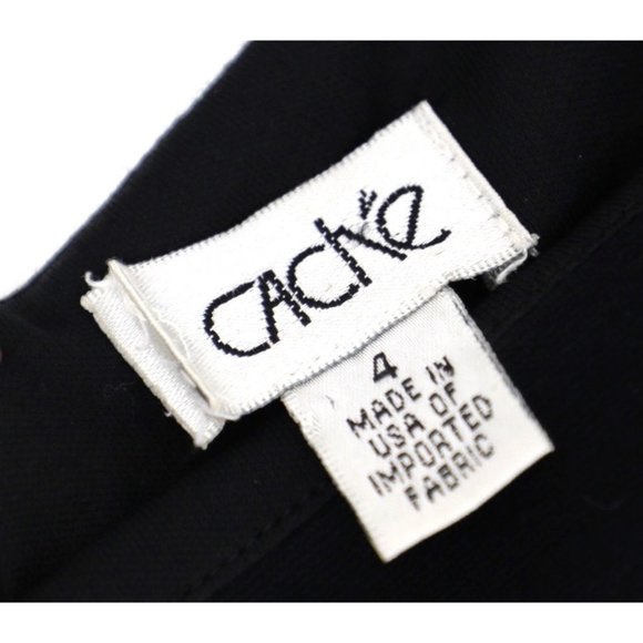 Cache Black Stretch Sheath Cocktail Work Above Knee Sleeveless High Neck Dress - Picture 4 of 8